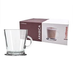 JARRO CAFE VIDRIO C/BASE ARABICA PACK x6 - comprar online