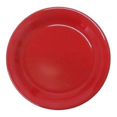 PLATO POSTRE CERAMICA ROJO