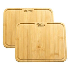 SET x2 PLATO ASADO BAMBU RECT 21x26cm.