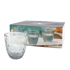 SET x6 VASOS VIDRIO LABRADO