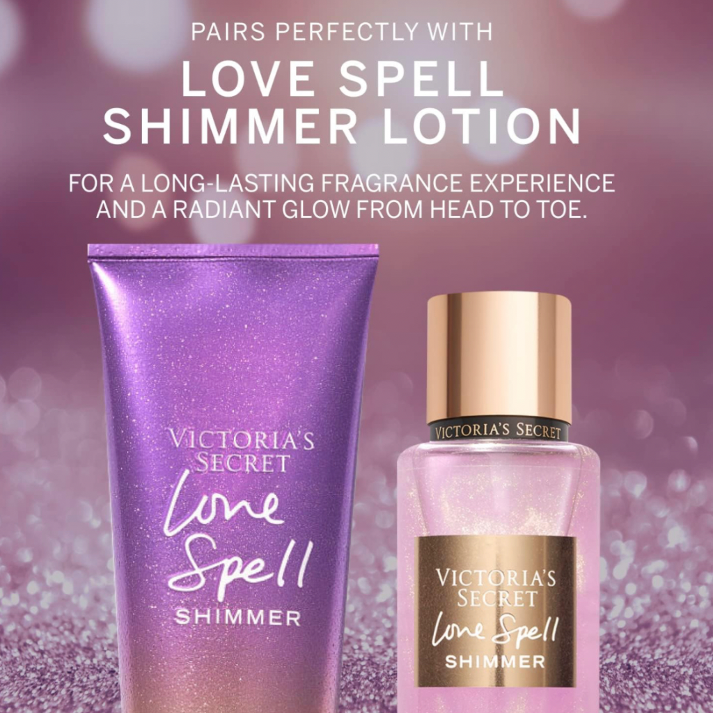 body splash perfumado Love Spell shimmer