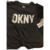 Camiseta feminina de algodão com logotipo DKNY metálico