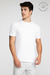 Camiseta de Algodão Egípcio Luigi Branca Manga Curta Sem bolso
