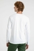Camiseta de Algodão Egípcio Gola V Manga Longa Branca - comprar online