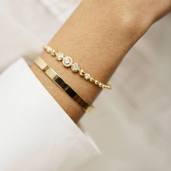 Bracelete Liso Ajustável - Dourado - comprar online