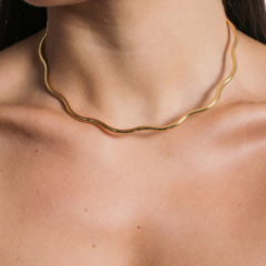 Choker Aro Ondas - Dourado