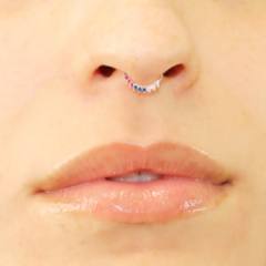 Piercing Argola Colorida Cravejado - Prata 925 na internet