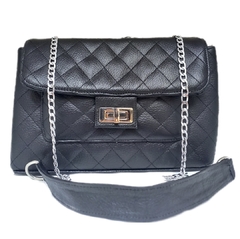 #119 Bolsa de piel negra chanel