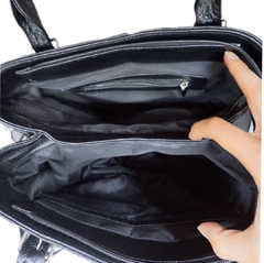 #117 Bolsa de piel floather negra - tienda en línea