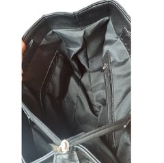 #104 Bolso piel grab víbora negro - CHAMPHS