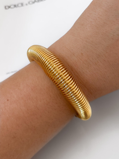 BRACELETE ESPIRAL FLEXÍVEL BANHO A OURO 18k - comprar online