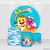 Kit Painel Sublimado + 3 Capas De Cilindro - Baby Shark