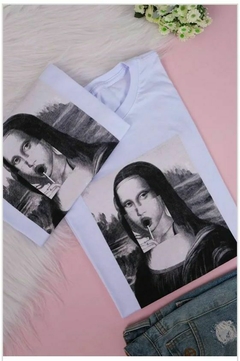 T-shirt Mona Lisa Branca