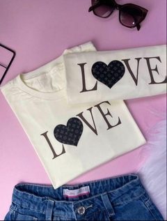 T-shirt Love Bege