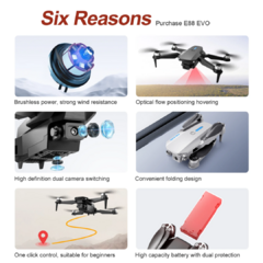 Drone Recreativo E88 EVO Dual Cam - DRONEVERSO