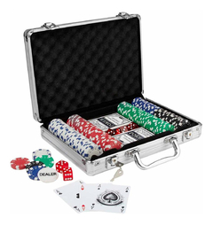 Maletín Deluxe De Poker Baraja Fichas Dados