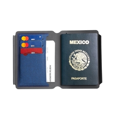 Porta Pasaporte cierre magnetico Cartera Tarjetas Grey - tienda en línea