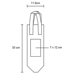 10 piezas bolsa ecologica portabotella vino non woven negro - Vantastiks