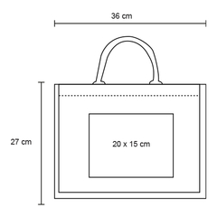 bolsa ecologica yute plastificada rectangular ran - Vantastiks