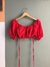 Cropped vermelho ciganinha - Tam M - comprar online