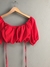 Cropped vermelho ciganinha - Tam M