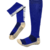 Meias Futebol Antiderrapante Cano Alto - Azul escuro com listras brancas
