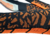Meias Futebol Antiderrapante Cano Alto - Preta com detalhes em laranja e preto - comprar online