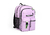 Mochila "Chimola" Multibolsillo Light Purple - Espalda 17" FS37 - comprar online