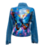 Chaqueta Clasica Corta con diseño de Mariposa Azul grande Puff