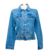 Chaqueta Clasica Corta con diseño de Mariposa Azul grande Puff - comprar online