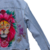 Chaqueta en Jean Larga Diseño Leon femenino - Chaquetas pintadas a mano - Ropa personalizada Bogota