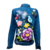 Chaqueta Clásica Larga con diseño de Azulejo Flores y hojas