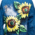 Chaqueta Oversize Larga con diseño de Girasoles - Chaquetas pintadas a mano - Ropa personalizada Bogota