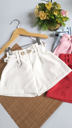 Short Clara Branco - Mimusbi Moda Infantil 