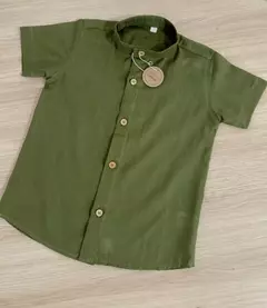 Camisa Gola Padre Verde Militar - comprar online