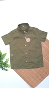 Camisa Gola Padre Verde Militar