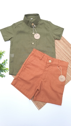 Camisa Gola Padre Verde Militar - loja online