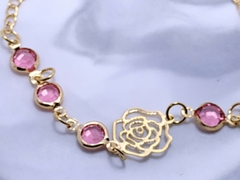 Pulseira Folheada - Rosa de Ouro - comprar online