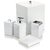 Kit Para Banheiro Lavabo Combo Com Lixeira 5 Litros Luxo - comprar online