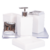 Kit Banheiro Lavabo Combo Com Lixeira 5 Litros Luxo 6 pcs