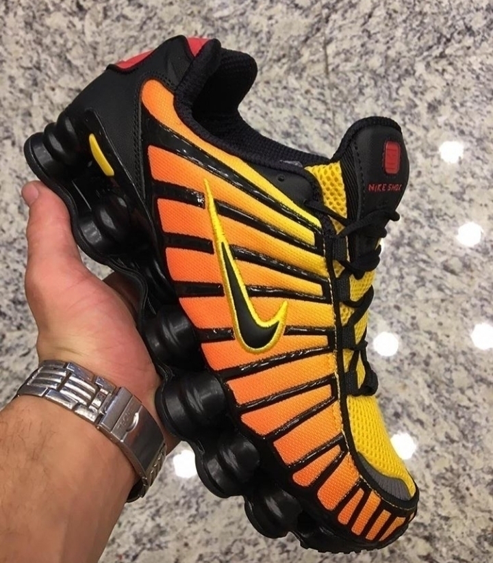 Nike shox 12s molas fashion laranja