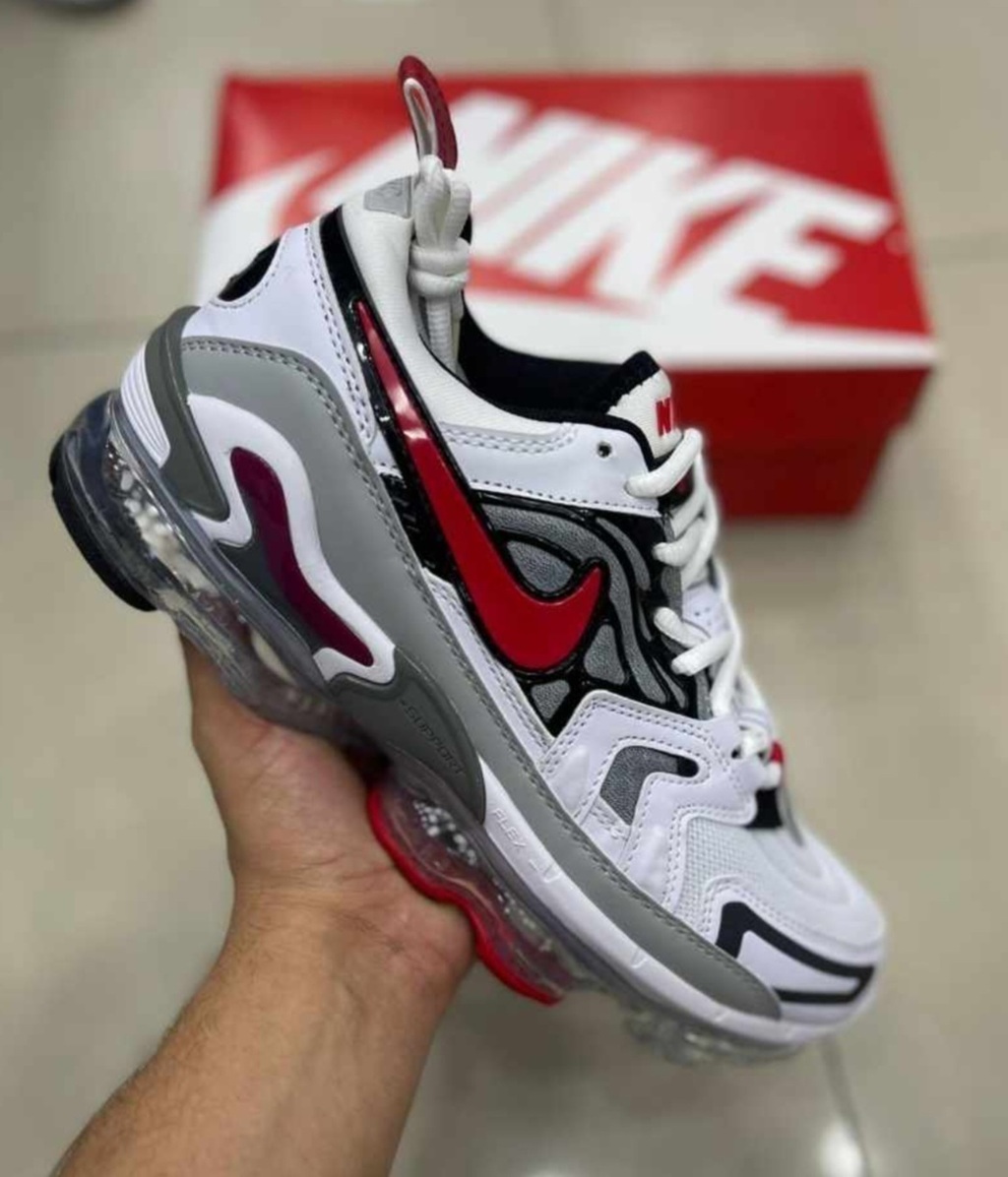 Nike fashion vapormax branco e vermelho