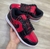 Air Jordan 1 Low-Vermelho com Preto -Verniz