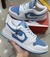 Air Jordan 1 Low- Branco com Azul bebe