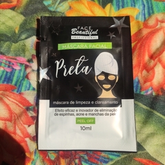 Máscara Facial Preta Sache Face Beautiful - makeup top