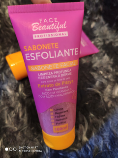 Sabonete Esfoliante Facial Extrato de Pitaya Face Beautiful com Ácido Hialurônico 100ml - comprar online