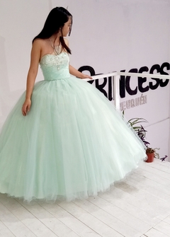 vestido aqua green