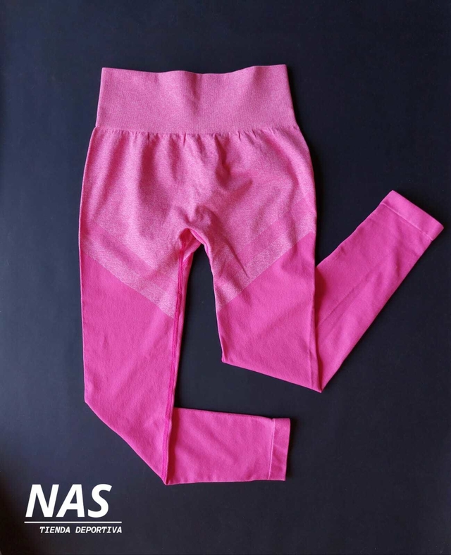 Calza larga seamless push up fucsia