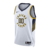 Esta imagem mostra a frente marcante da Camiseta NBA Indiana Pacers Association 23/24. O branco sólido combinado com detalhes em azul e amarelo transmite uma aura de estilo e energia. O logotipo dos Pacers em destaque adiciona um toque de autenticidade. S