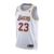 Esta imagem mostra a frente marcante da Camiseta NBA Los Angeles Lakers Association 23/24. Combinando branco, amarelo e roxo, esta camiseta transmite uma aura de estilo e tradição. O logotipo dos Lakers em destaque adiciona um toque de autenticidade. Seja